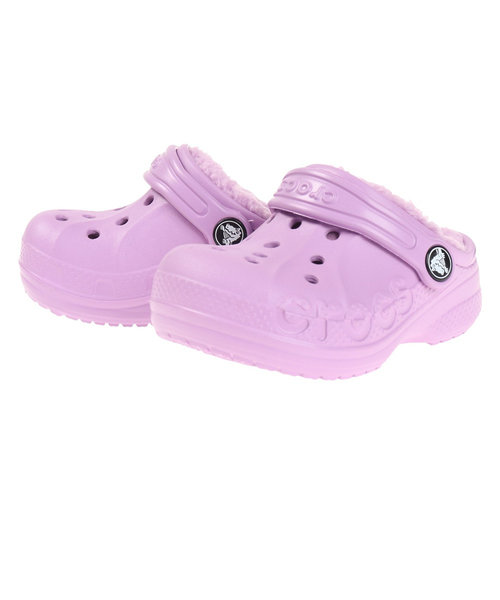 クロックス（crocs）ジュニアサンダル バヤ ラインド クロッグ トドラー パープル 207501-5Q5-2022 ボア レジャー アウトドア サボサンダ…