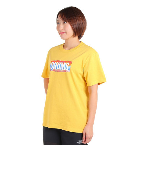 チャムス（CHUMS）半袖Tシャツ ロゴスターズアンドストライプTシャツ CH01-2388-Y002 イエロー