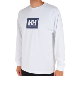 ヘリーハンセン（HELLY HANSEN）長袖Tシャツ ロンT ロングスリーブ ロゴTシャツ HH32379 CW ホワイト