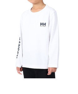 ヘリーハンセン（HELLY HANSEN）ジュニア 長袖Tシャツ ロンT レターTシャツ HJ32365 CW ホワイト