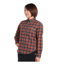チャムス（CHUMS）カジュアルシャツ チェックシャツ Nel 長袖シャツ CH12-1202-D001 オレンジ
