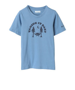 コロンビア（Columbia）ジュニア 半袖Tシャツ カットソー バレークリークショートスリーブ グラフィックTシャツ AB7178 479 ネイビー