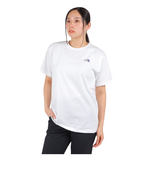 ノースフェイス（THE NORTH FACE）Tシャツ 半袖 BANDANA SQ LG スクエアロゴ NTW32446 白 ホワイト