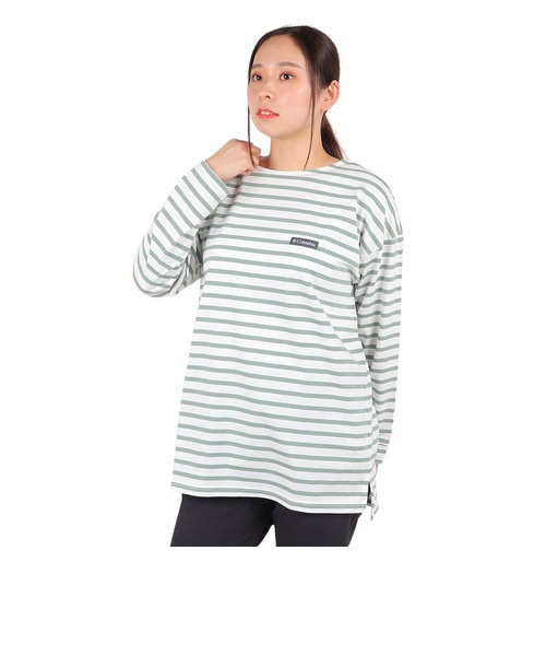 コロンビア（Columbia）長袖Tシャツ ロンT リラクシングモーメントロングスリーブクルー PL0232 305 グリーン ボーダー |  Victoria L-Breath u0026mall店（ヴィクトリアエルブレス）の通販 - u0026mall