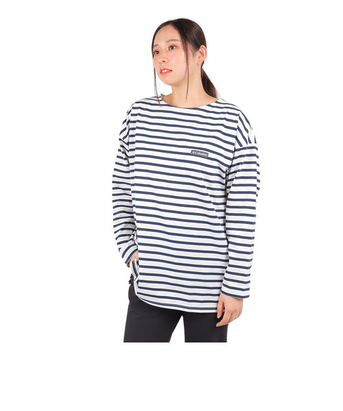 コロンビア（Columbia）長袖Tシャツ ロンT リラクシングモーメントロングスリーブクルー PL0232 464 ネイビー ボーダー |  Victoria L-Breath u0026mall店（ヴィクトリアエルブレス）の通販 - u0026mall