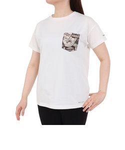 コロンビア（Columbia）半袖Tシャツ カットソー ヤハラフォレストポケットショートスリーブTシャツ PL0226 126 ホワイト×ブラック