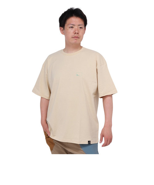 ゴースローキャラバン（GOSLOWCARAVAN）USA/C スクエアLOGOバックプリントゆったりTシャツ 321913A NTL