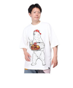 ゴースローキャラバン（GOSLOWCARAVAN）USA/C カレーライスクマ BIG Tシャツ 321917 WHT