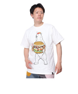 ゴースローキャラバン（GOSLOWCARAVAN）DOMDOM×GSC USA/Cカニバーガークマ Tシャツ 321941 WHT