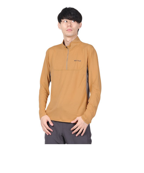 マーモット（Marmot）長袖Tシャツ ロンT クライムスキン ハーフジップ ロングスリーブシャツ TSSMC418-AGD