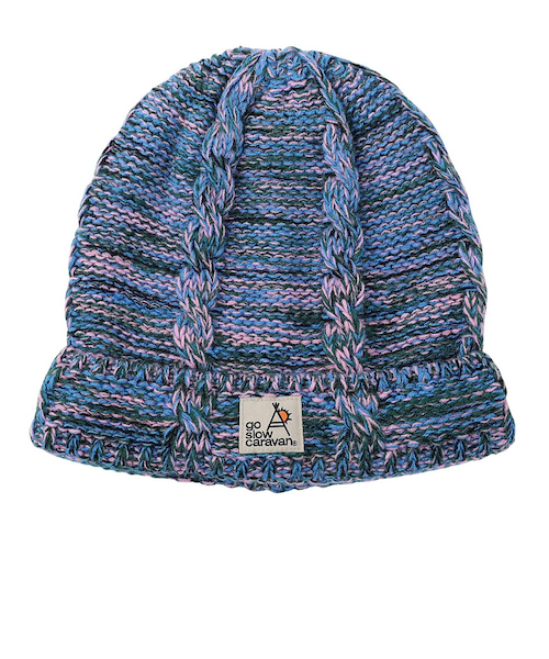 全国無料，大人気】 Y.a.r.n Yarn ニット ハット クロス ブルー