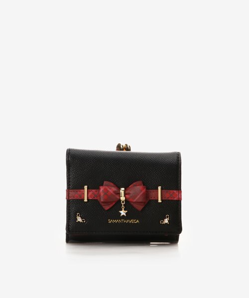 チェックアクセントリボンガマ口折財布 | SAMANTHAVEGA（サマンサベガ  