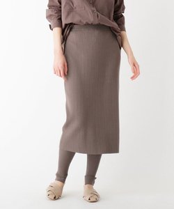 リブニットレイヤードスカートパンツ【WEB限定サイズ】