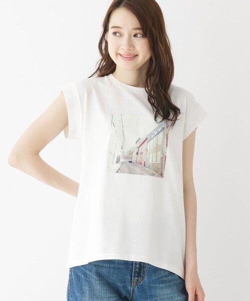 洗える フォトプリントフレンチスリーブtシャツ Opaque Clip オペーク ドット クリップ の通販 Mall