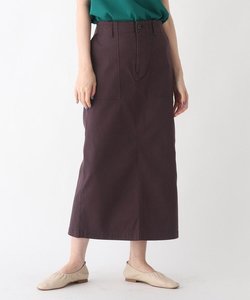 オーガニックコットン混ストレッチベイカーナロースカート【WEB限定サイズ】
