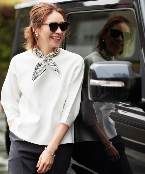 【エマール検証済 洗える】エコヴェロコットン ミラノリブ デザインスリーブニット【WEB限定サイズ】