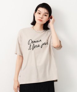 リラクシープリントロゴTシャツ【洗濯機洗い可】