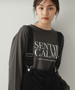 箔ロゴプリント ロングTシャツ【洗濯機洗い可】