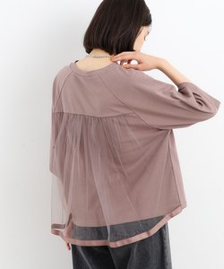 【接触冷感/UV/毛玉になりにくい/洗える】バックチュールTシャツ