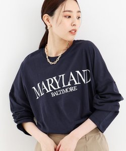 ルーズシルエットロゴTシャツ【洗える】