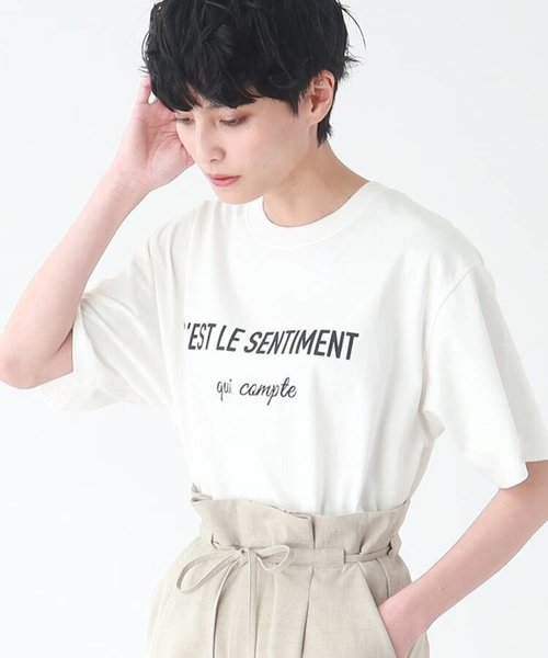 【オーガニックコットン/洗える】ロゴ＆刺繍Tシャツ