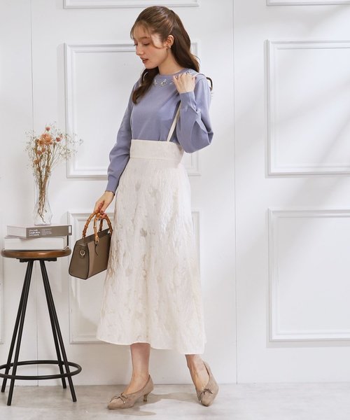 フラワーJQサス付きスカート | Couture brooch（クチュールブローチ