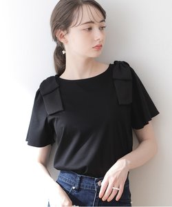 新色追加【接触冷感／UV】肩リボンフレアーTシャツ