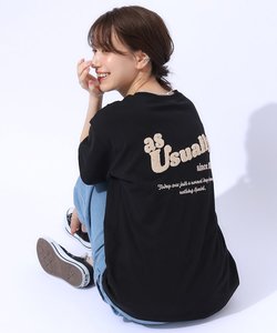 【洗える】もこもこ刺繍がこなれ見え ロゴ入りBIG Tシャツ