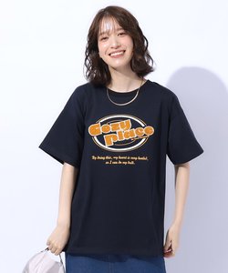 【洗える】もこもこ刺繍がこなれ見え ロゴ入りBIG Tシャツ