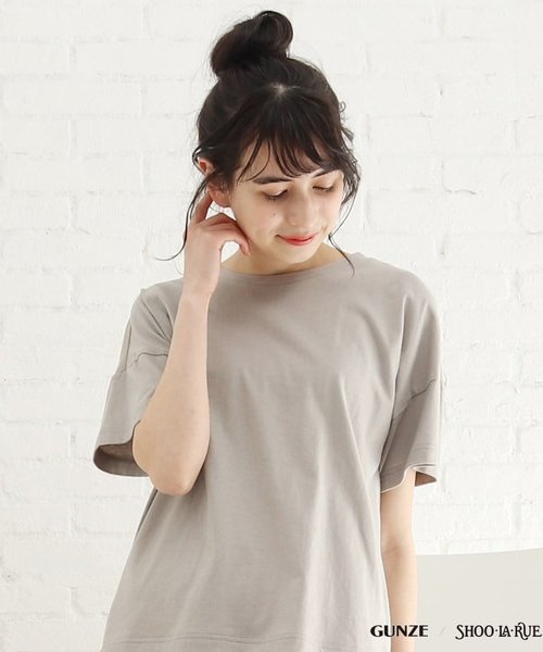 【GUNZE】睡眠専用Tシャツ「寝るT」sweet　label（半袖）