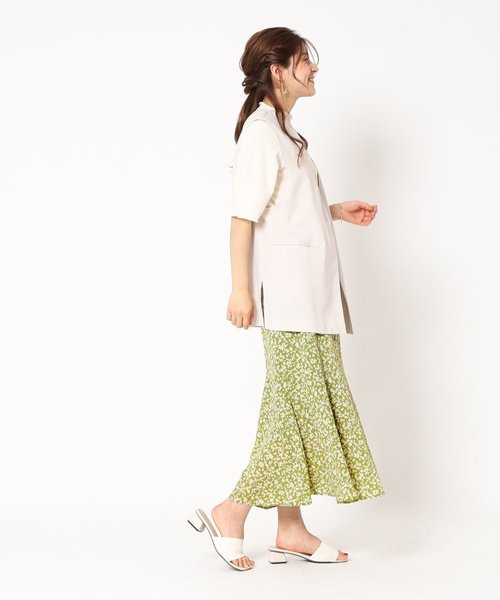 女性らしさが光る フラワープリント マーメイドスカート | SHOO・LA