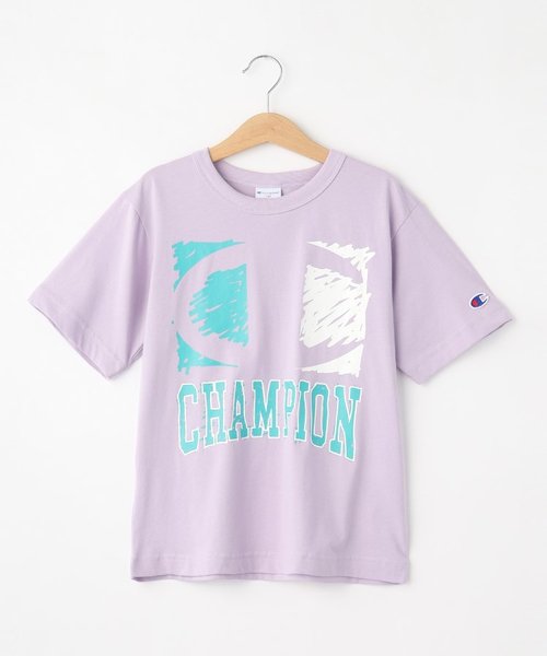 【Champion】ペイントロゴTシャツ