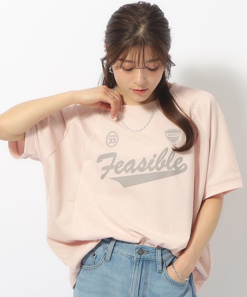 メッシュ切り替えゆるTシャツ