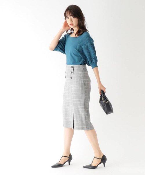 Cafissi/カフィーシー チェックタイトスカート【WEB限定サイズ