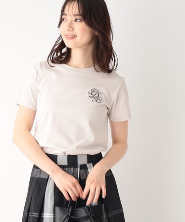 モノグラム刺繍Tシャツ【接触冷感】 | index（インデックス）の通販 