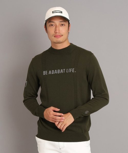 ロゴデザイン ボトルネックセーター | adabat（アダバット）の通販 - &mall