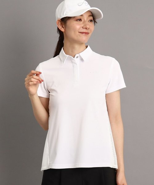 裾フレアデザイン 半袖ポロシャツ
