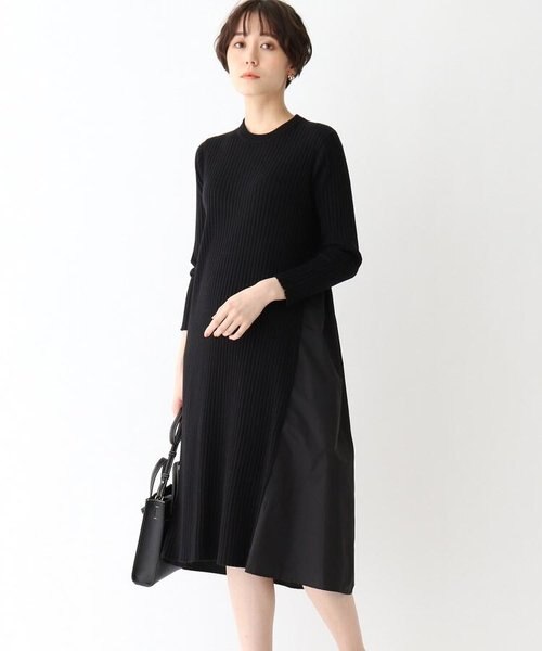 異素材ドッキングリブニットワンピース Ag By Aquagirl エージー バイ アクアガール の通販 Mall