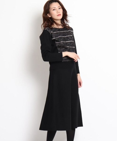 洗える ツィード切替プルオーバー フレアスカート セットアップ Coup De Chance クードシャンス の通販 Mall