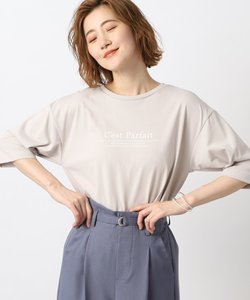 【ひんやり】5分袖ロゴプリントTシャツ