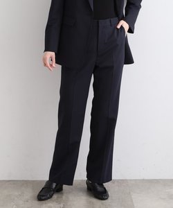【定番スーツ／ウール混】ピンストライプストレートパンツ
