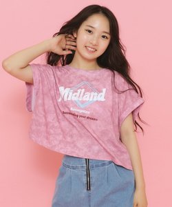 ヴィンテージ風クロップド丈Tシャツ