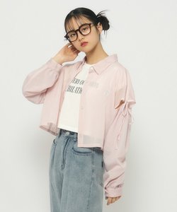 【2点SET】シアーストライプシャツインナーTシャツSET