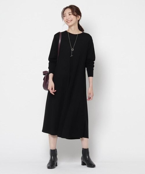 Web限定カラーあり 洗える Aラインニットワンピース Reflect リフレクト の通販 Mall