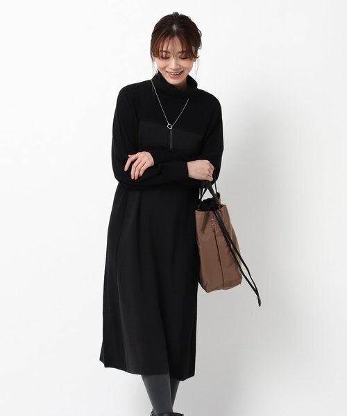 Web限定カラーあり 洗える オフタートルニットワンピース Reflect リフレクト の通販 Mall