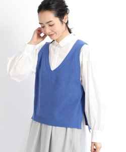 【春SALE/セットアイテム/洗える】キャミベスト＋ストライプシャツ