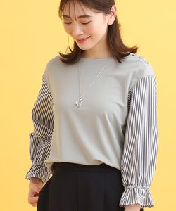 【SALE／UVカット／接触冷感／洗える】キャンディスリーブカットソー