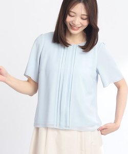 【夏SALE／UVカット／接触冷感／マシンウォッシュ可】タックディティールブラウス