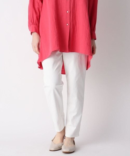 ギャザーウエストテーパードパンツ Smart Pink スマートピンク の通販 Mall