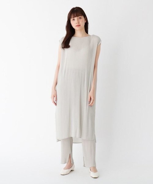 大きいサイズあり 13号 スリムプリーツ ノースリーブワンピース Soup スープ の通販 Mall